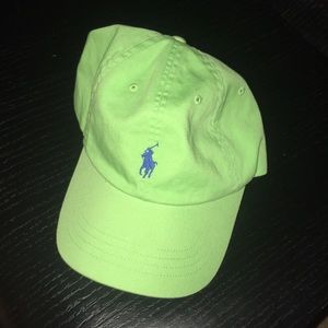 Lime Green Polo Ralph Lauren hat strapback